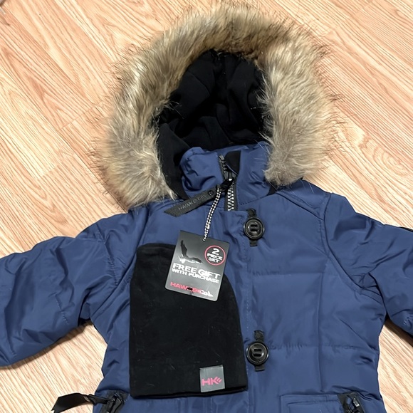 NWT HAWKE&Co hooded winter coat blue sz 3T - Picture 6 of 11